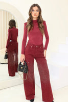 Alex Burgundy Jeans