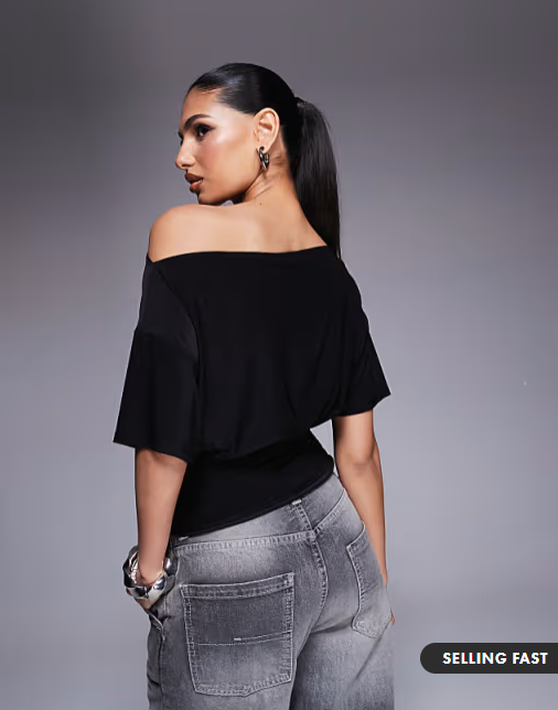 Asymmetric Short Sleeve Top