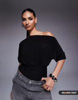 Asymmetric Short Sleeve Top