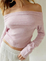 Solid Off Shoulder Sweater