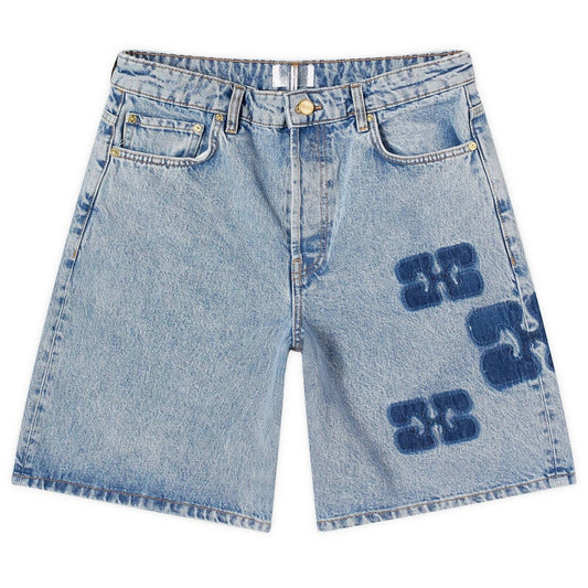 Patch Denim Shorts