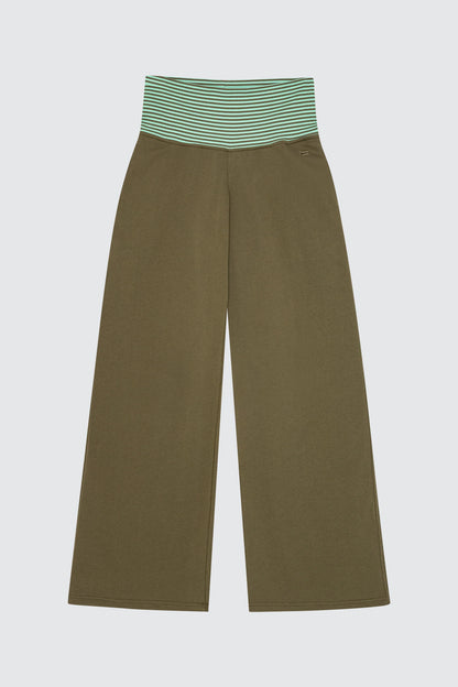 Forest Green Striped Pants