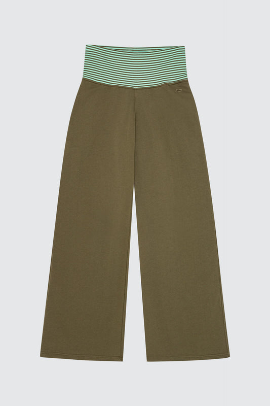Forest Green Striped Pants